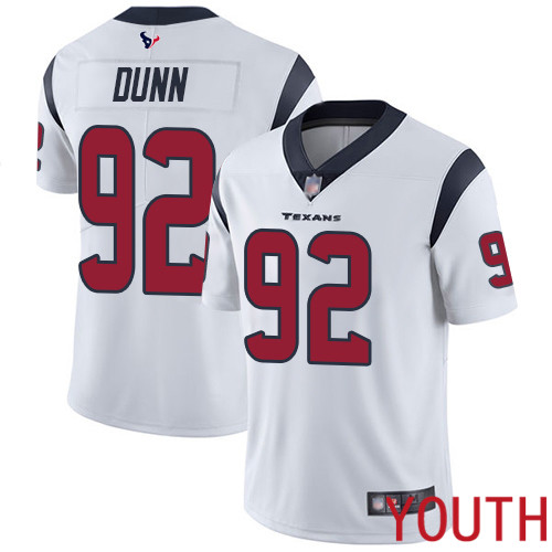 Houston Texans Limited White Youth Brandon Dunn Road Jersey NFL Football 92 Vapor Untouchable